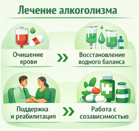 лечение алкоголизма в Балее этапы